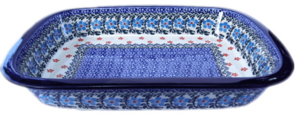 Bunzlau rechthoekig ovenschaal met rand
