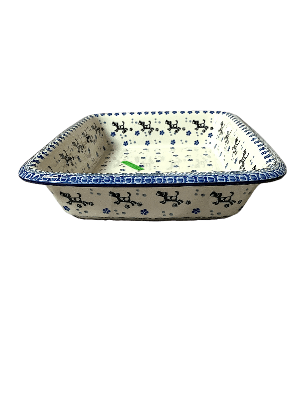 Ovenschaal met honden. Te koop via the Blue Meadow
